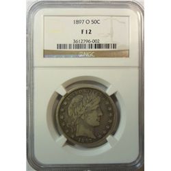 1897O Barber half $  NGC12