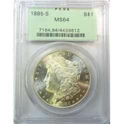 1885S Morgan $ PCGS64