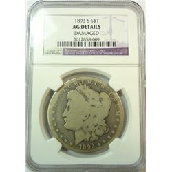 1893S Morgan $ NGC AG damage