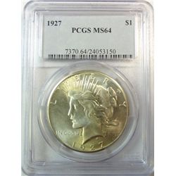 1927 Peace $ PCGS64