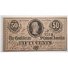 Image 1 : 50 CENT CONFEDERATE NOTE 1864 CHOICE UNC