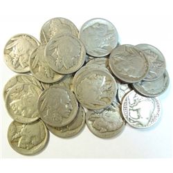 YOU WON'T FIND THIS OFTEN:  OVER 1/2 ROLL 1917S  BUFFALO NICKELS