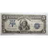 Image 1 : 1899 $5 SILVER CERTIFICATE INDIAN CHIEF AU/UNC NICE