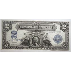 1899 $2 SILVER CERTIFICATE XF+