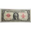 Image 1 : 1923 $1 RED SEAL U.S. NOTE XF-AU
