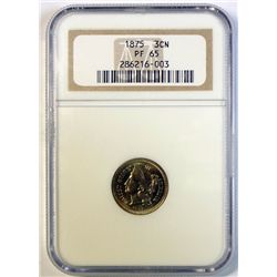 1875 THREE CENT NICKEL NGC PF 65 NICE