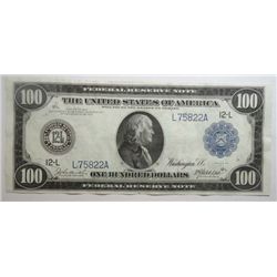 1914 $100 FEDERAL RESERVE NOTE AU NICE