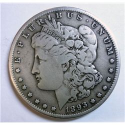 1893-S MORGAN DOLLAR FINE LOOKS ORIGINAL!