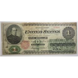 1862 $1 US NOTE VG