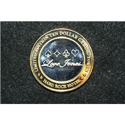 Hard Rock Hotel, Limited Edition Two-Tone $10 Gaming Token "Love Jones", .999 Fine