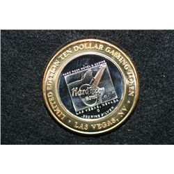 Hard Rock Hotel, Limited Edition Two-Tone $10 Gaming Token, .999 Fine