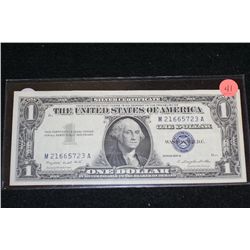 1957-A US Silver Certificate $1, Blue Seal, #M21665723A