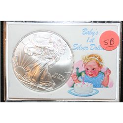 2010 Silver Eagle $1, "Baby's 1st Silver Dollar"