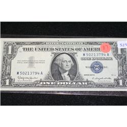 1957-B US Silver Certificate $1, Blue Seal, #W50213794A