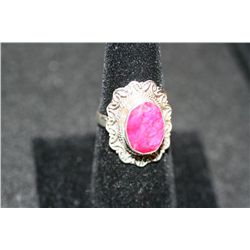 Royal Ruby & .925 Silver Size 8 Ring