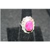 Image 1 : Royal Ruby & .925 Silver Size 8 Ring