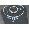 Image 2 : Lapis 18" Necklace; Bracelet 7.5" & Drop Earrings