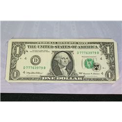 1999 US Federal Reserve Note $1, Cleveland OH Reserve, #D77763979B, UNC  **Lucky 7 Note**