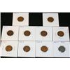 Image 1 : Wheat Back Penny (9) & Wheat Back Steel Penny, various dates & conditions, lot of 10