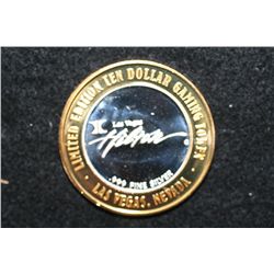 Las Vegas Hilton; Limited Edition Two-Tone $10 Gaming Token, .999 Fine