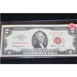 1963-A United States Note $2,  Red Seal, #A16695109A