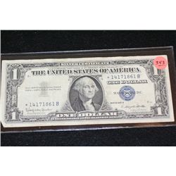 1957-B US Silver Certificate $1, Blue Seal, #* 14171861B