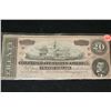 Image 1 : 1864 Confederate States of America $20 Bank Note