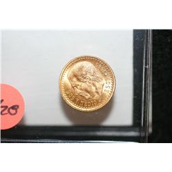 1945 Mexico 2 1/2 Peso Gold Coin