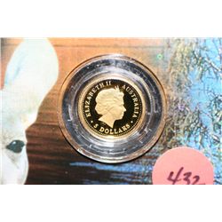 2000 Australian Kangaroo $5 Gold Coin, 1/20 Oz.