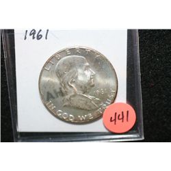 1961 Ben Franklin Half Dollar