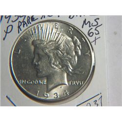 1934 P PEACE DOLLAR