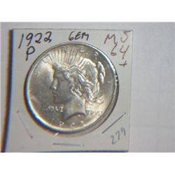 1922 P PEACE DOLLAR