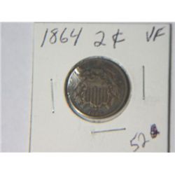 1864 2 CENT