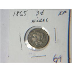 1865 3 CENT NICKLE