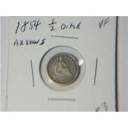 1854 1/2 DIME