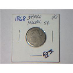 1868 SHIELD NICKLE