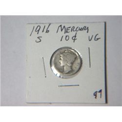 1916-S MERCURY DIME