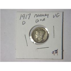 1917-D MERCURY DIME