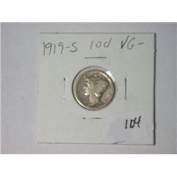 1919-S MERCURY DIME