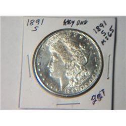 1891-S MORGAN DOLLAR