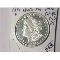 1891-P MORGAN DOLLAR