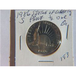 1986-S LIBERTY 1/2 DOLLAR