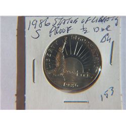 1986-S LIBERTY 1/2 DOLLAR