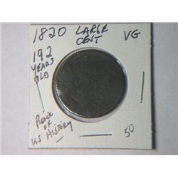 1820 LARGE CENT