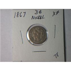 1867 3 CENT NICKLE