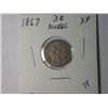 Image 1 : 1867 3 CENT NICKLE