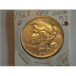 1923 D PEACE DOLLAR