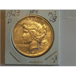 1923 D PEACE DOLLAR