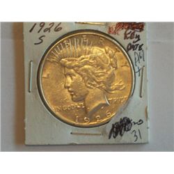 1926 S PEACE DOLLAR