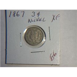 1867 3 CENT NICKLE